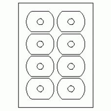 506 - Label Size CD Business Card Label - 8 labels per sheet